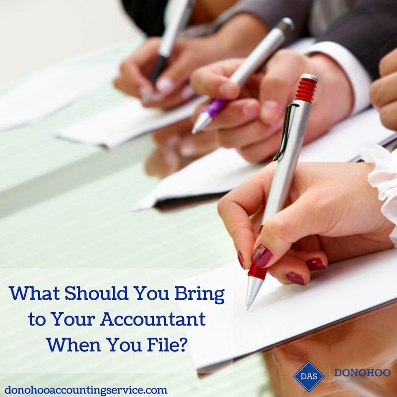 What Should You Bring to Your Accountant When You File?